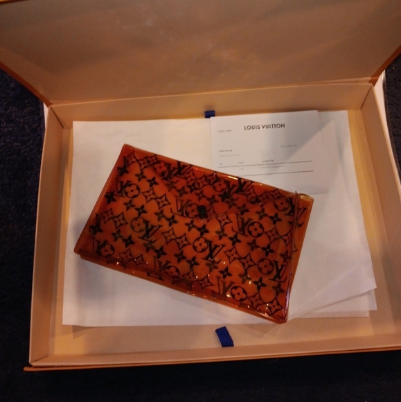 Louis Vuitton PVC Translucent Orange Monogram Envelope Pouch - Picture 4 of 13